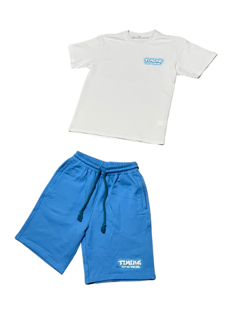 Graft & Pray Shorts Set - Blue & White