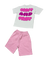 Graft & Pray Shorts Set - Pink & White