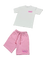 Graft & Pray Shorts Set - Pink & White