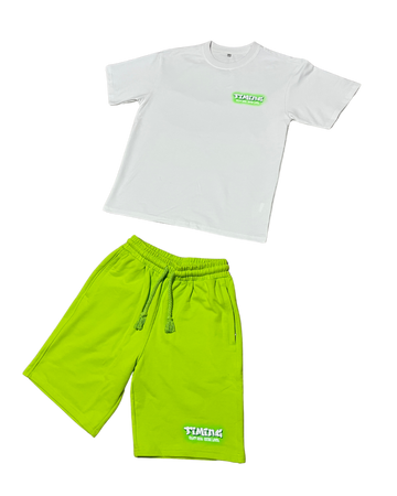 Graft & Pray Shorts Set - Green & White